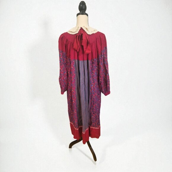 Vintage René Derhy Paris Dress – Size S – Made in India – Boho Prairie Style - Picture 5 of 9